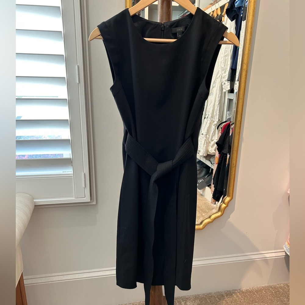 J Crew wool black sleeveless dress